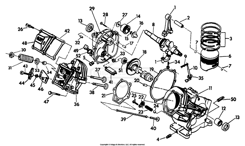 Engine Block Diagram and Parts List for 9818-0  Briggs and Stratton Pressure Washer